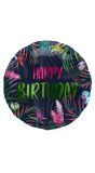Tropical happy Birthday folieballon
