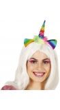 Unicorn hoorn haarband regenboog