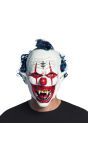 Vampier Clown Latex Hoofdmasker met haar halloween