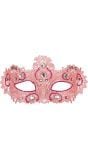 Venetiaans oogmasker roze