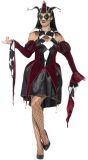 Venetiaanse harlequin vrouwen outfit