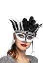 Venice oogmasker zwart wit