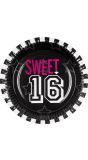 Verjaardag sweet 16 bordjes 6x