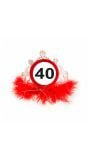 Verkeersbord verjaardag 40 jaar tiara