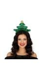 Versierde kerstboom hoofband met glitters