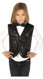 Vest zwarte pailletten jongens