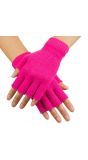 Vingerloze handschoenen neon roze