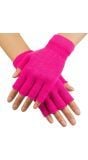 Vingerloze handschoenen neon roze