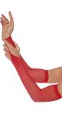 Visnet armwarmers rood