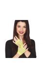 Visnet handschoenen neon geel