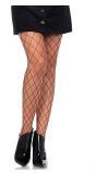 Visnet panty met wijde gaten rood