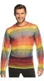 Visnet shirt regenboog volwassenen