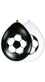 Voetbal thema ballonnen 8 stuks 30cm