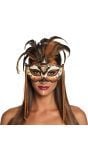 Voodoo oogmasker met veren