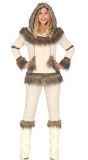 Vrouwlijke Eskimo outfit met capuchon