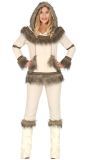 Vrouwlijke Eskimo outfit met capuchon