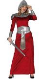 Vrouwlijke ridder jurk rood