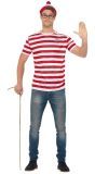 Waar is Wally rood witte heren verkleedset