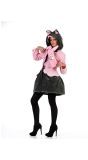 Warme roze schapen jurk met sjaal