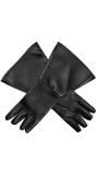 Western handschoenen zwart imitatieleer