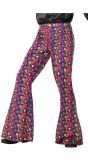 Wijde 60s peace broek