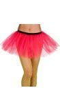 Wijde tutu dames neon roze