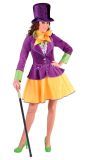 Willy Wonka kostuum paars vrouwen