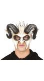 Wit oogmasker met horens