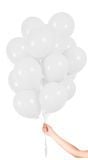 Witte ballonnen met lint 30 stuks 23cm