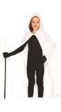 Witte cape met capuchon kind 100 cm
