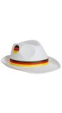 Witte Duitse vlag fedora hoed