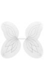 Witte glitterende vlinder vleugels kind
