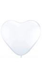 Witte hartvormige ballonnen 8 stuks