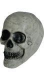 Witte schedel met zwarte ogen 20 cm halloween