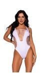 Witte sexy festival string bodysuit