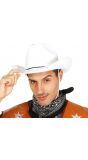 Witte western cowboy hoed