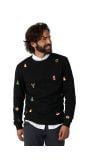 X-Mas Icons Black Sweater Heren Opposuits