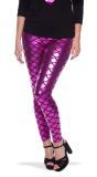 Zeemeermin metallic roze legging dames