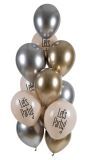 Zilver gouden Let's party ballonnen set