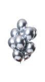 Zilver mirror effect ballonnen 12 stuks