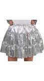 Zilveren glitter rokje dames