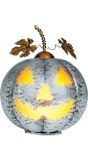 Zilveren metalen pompoen met verlichting halloween