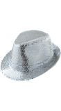 Zilveren pailletten hoed