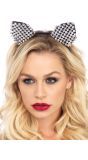 Zilveren studs katten oortjes