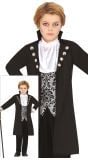 Zilveren vampieren pak halloween kind