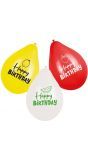 Zomerfruit happy Birthday ballonnen 6 stuks