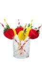 Zomerfruit papieren rietjes 6 stuks