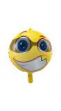 Zonnebril emoticon geel folieballon