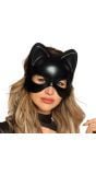 Zwart catwoman half masker