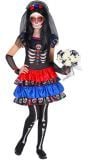 Zwart dia de los muertos outfit kind